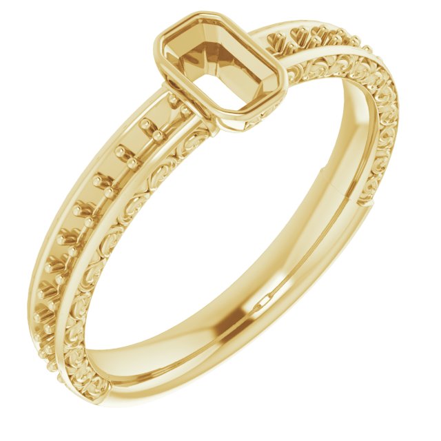 Bezel-Set Accented Engagement Ring
