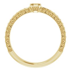 Bezel-Set Engagement Ring