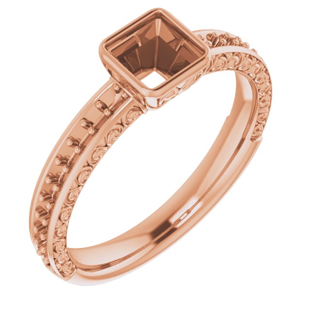 Bezel-Set Accented Engagement Ring