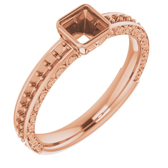 Bezel-Set Accented Engagement Ring