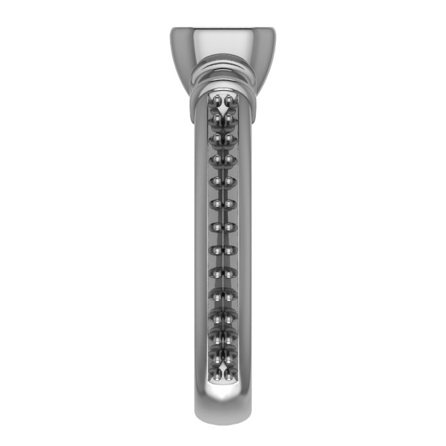 4 mm Square Engagement Ring Mounting view 4