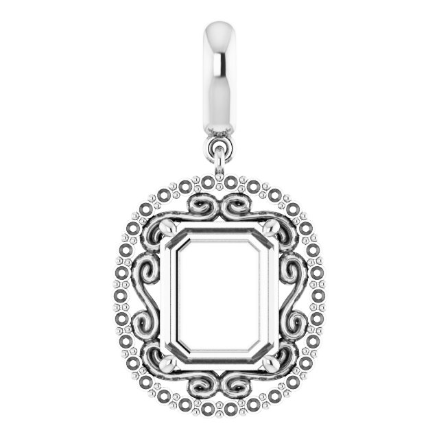 Vintage-Inspired Halo-Style Pendant