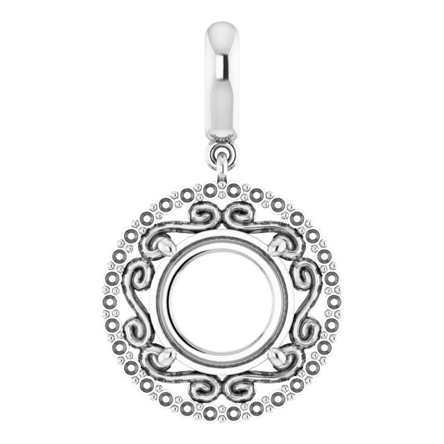 Vintage-Inspired Halo-Style Pendant