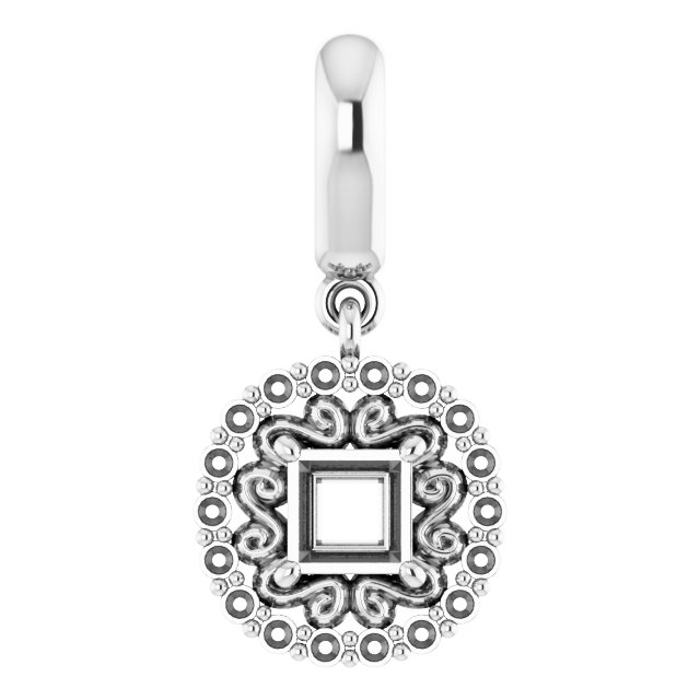 Vintage-Inspired Halo-Style Pendant