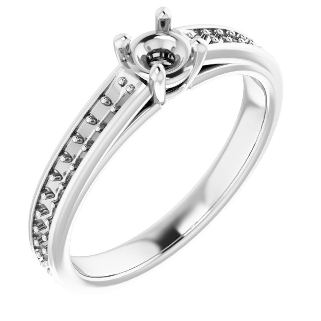 Accented Cathedral Engagement Ring