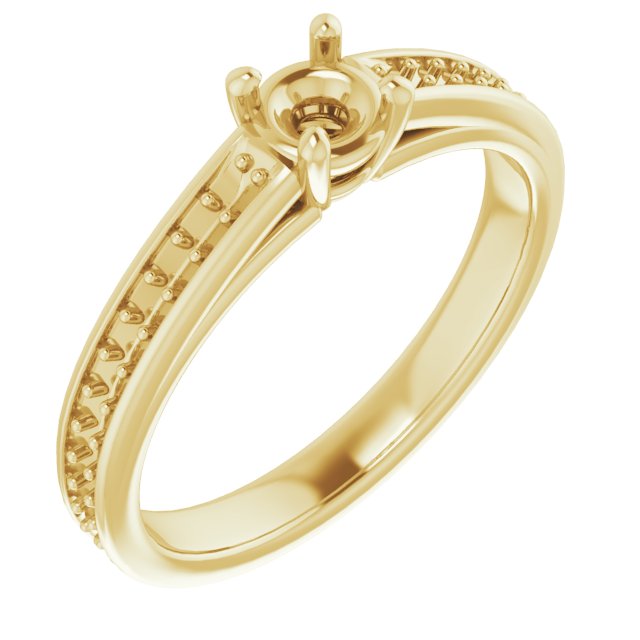 Accented Cathedral Engagement Ring