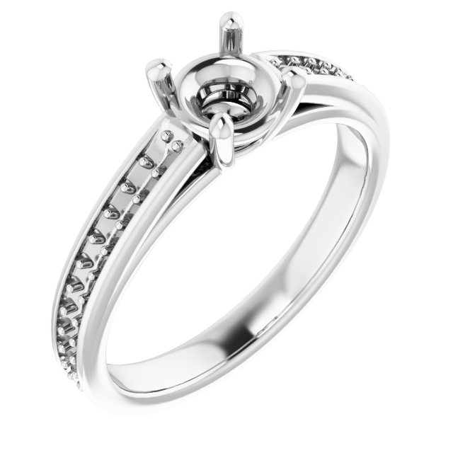 Accented Cathedral Engagement Ring
