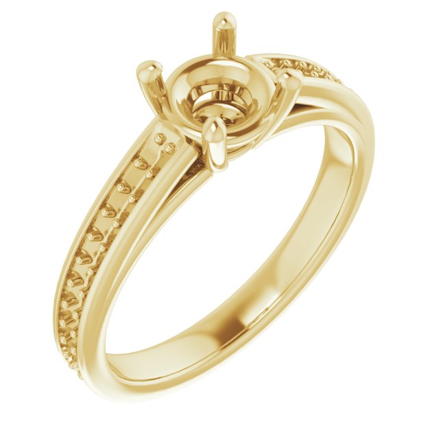Accented Cathedral Engagement Ring