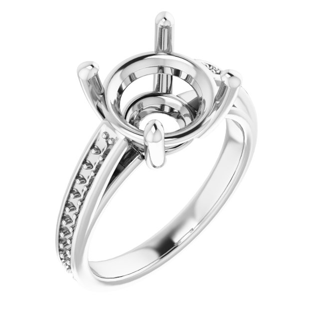 Accented Cathedral Engagement Ring