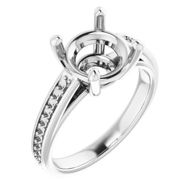 Accented Cathedral Engagement Ring
