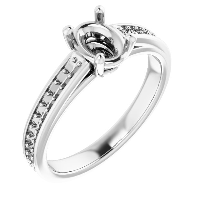 Accented Cathedral Engagement Ring