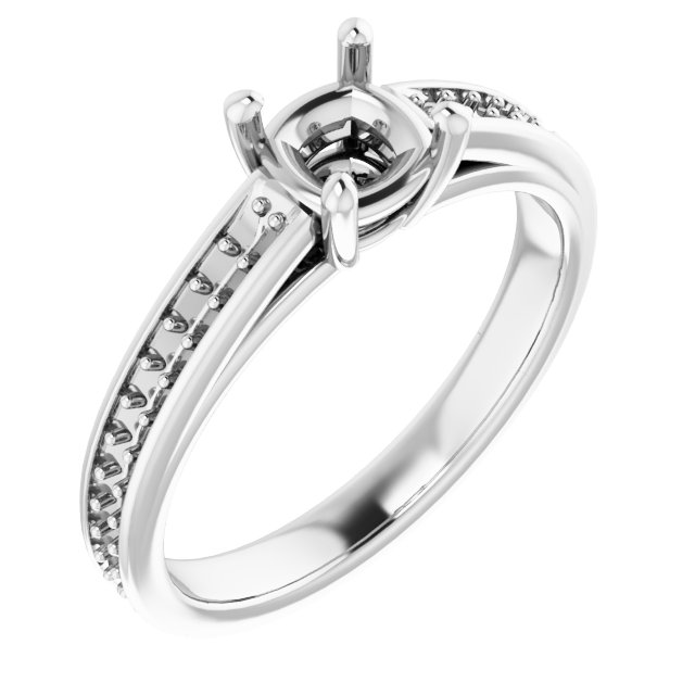 Accented Cathedral Engagement Ring