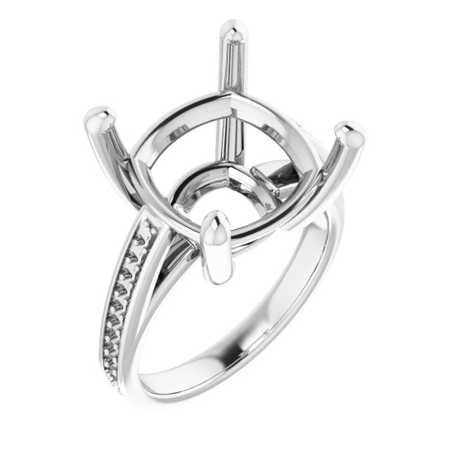 Accented Cathedral Engagement Ring