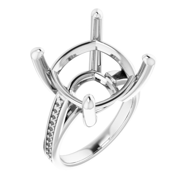 Accented Cathedral Engagement Ring
