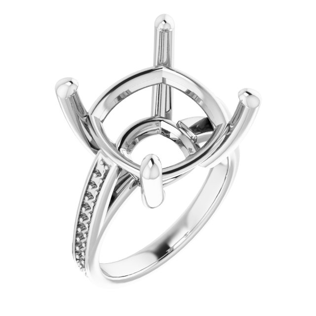 Accented Cathedral Engagement Ring