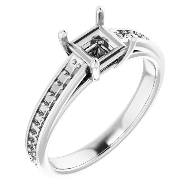 Accented Cathedral Engagement Ring