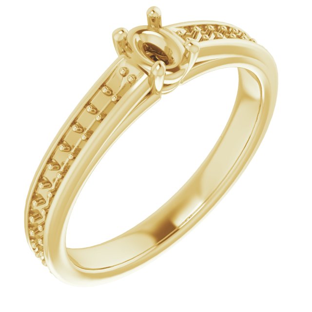 Accented Cathedral Engagement Ring
