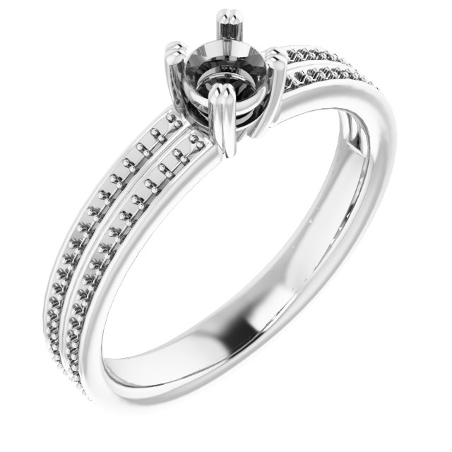 Accented Split Shank Engagement Ring