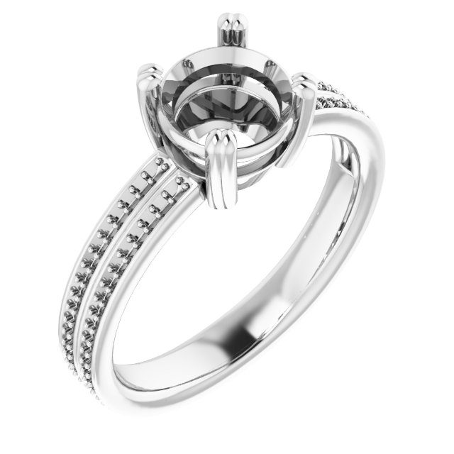 Accented Split Shank Engagement Ring