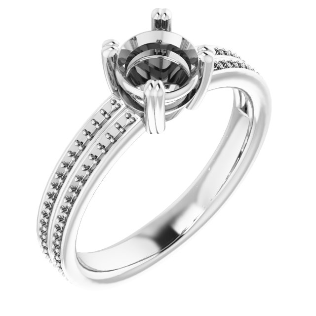 Accented Split Shank Engagement Ring