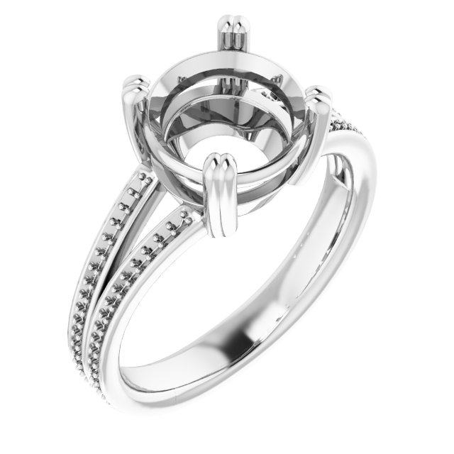 Accented Split Shank Engagement Ring
