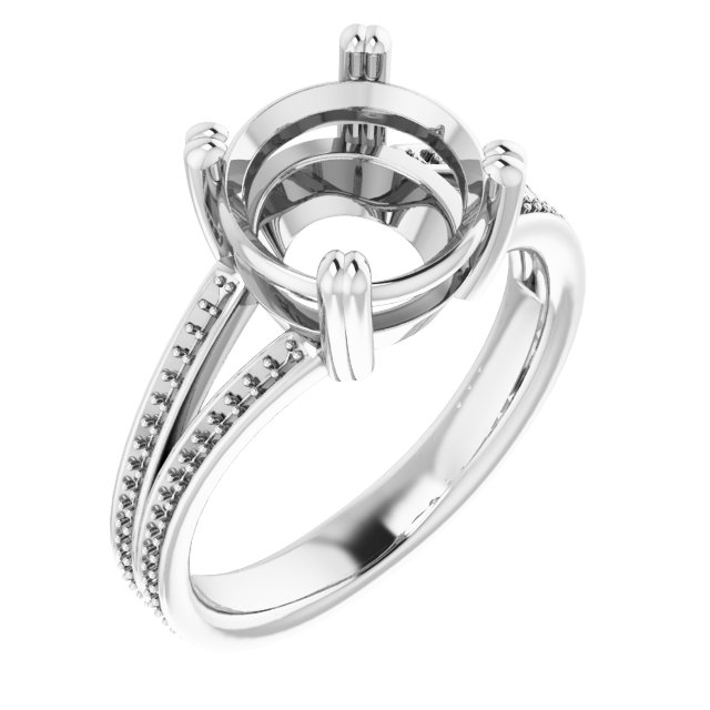 Accented Split Shank Engagement Ring