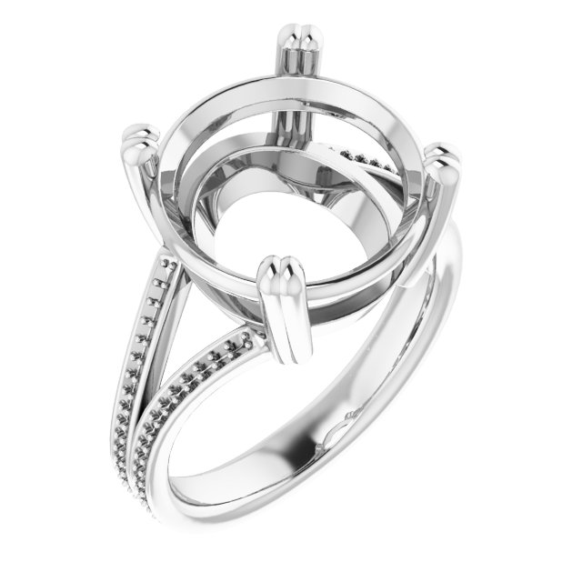 Accented Split Shank Engagement Ring