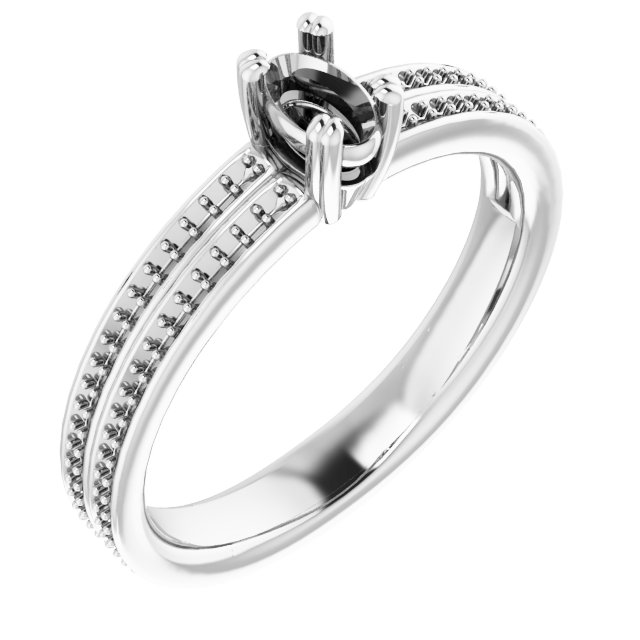 Accented Split Shank Engagement Ring