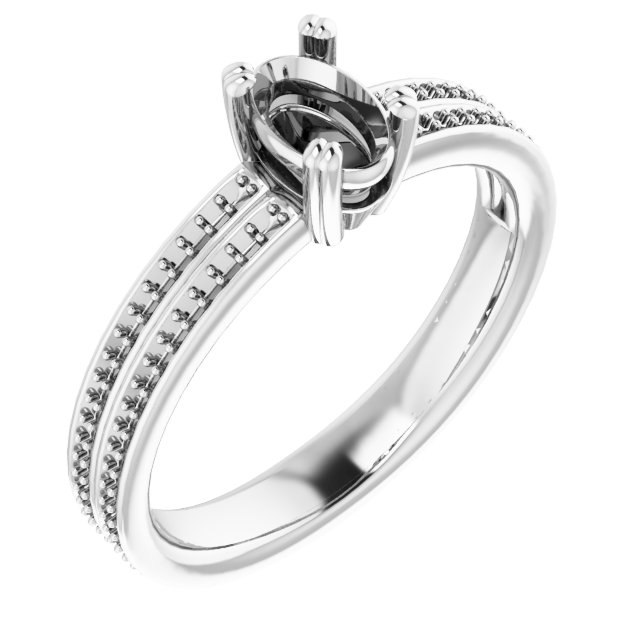 Accented Split Shank Engagement Ring
