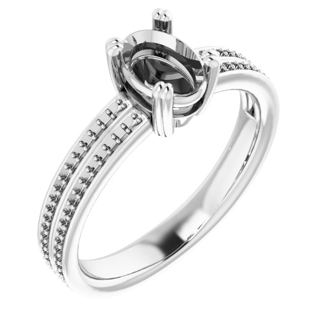 Accented Split Shank Engagement Ring