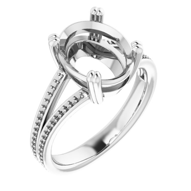 Accented Split Shank Engagement Ring