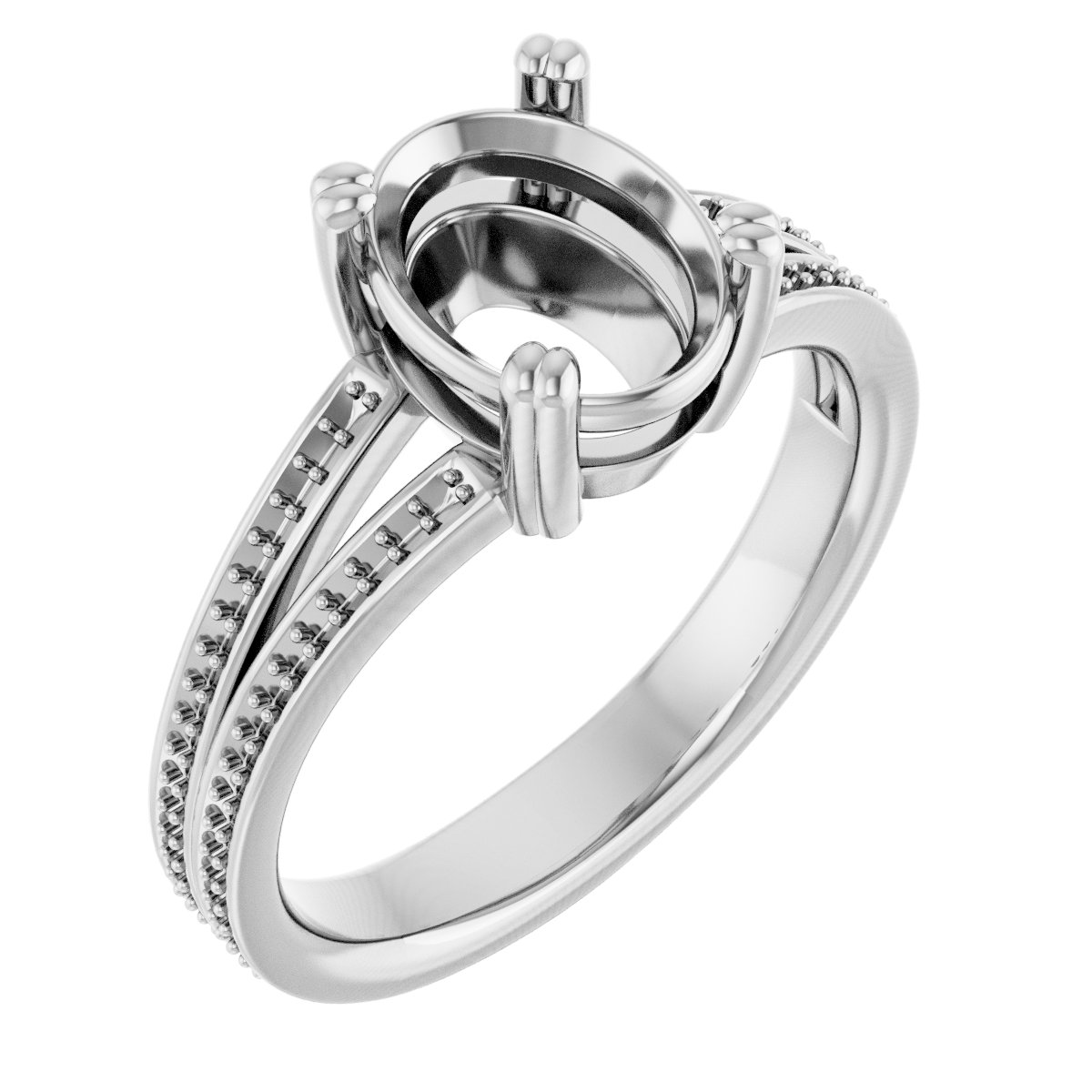 Accented Split Shank Engagement Ring