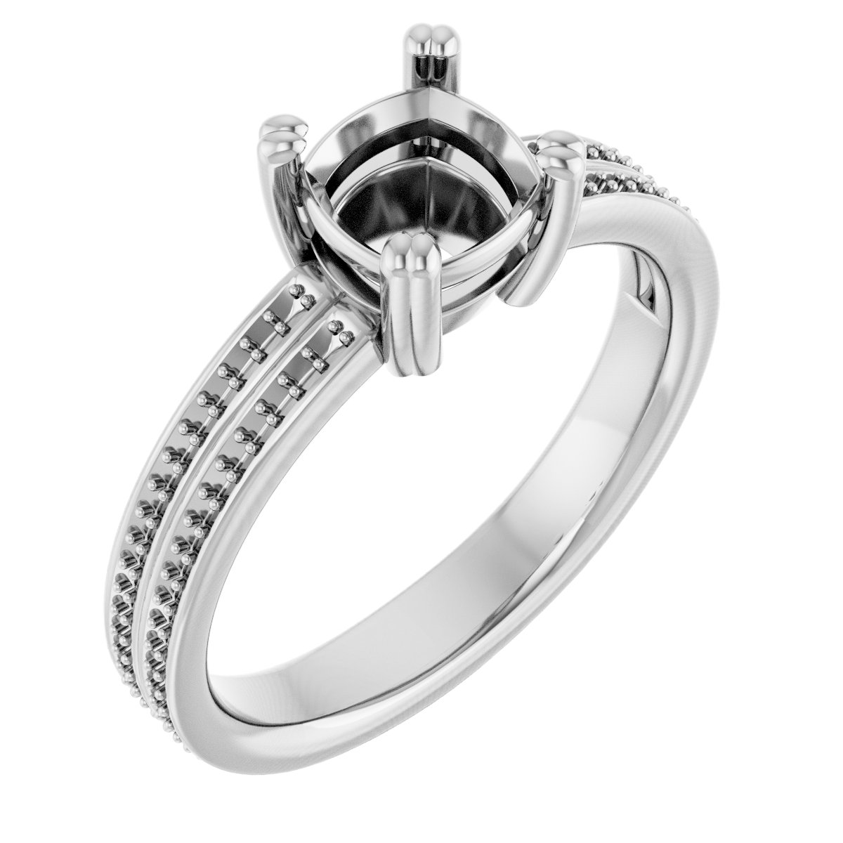 Accented Split Shank Engagement Ring