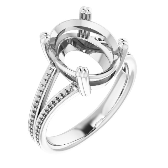 Accented Split Shank Engagement Ring