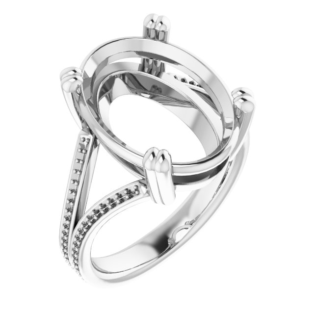 Accented Split Shank Engagement Ring