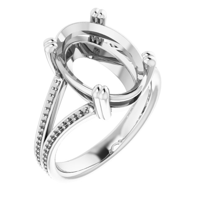 Accented Split Shank Engagement Ring