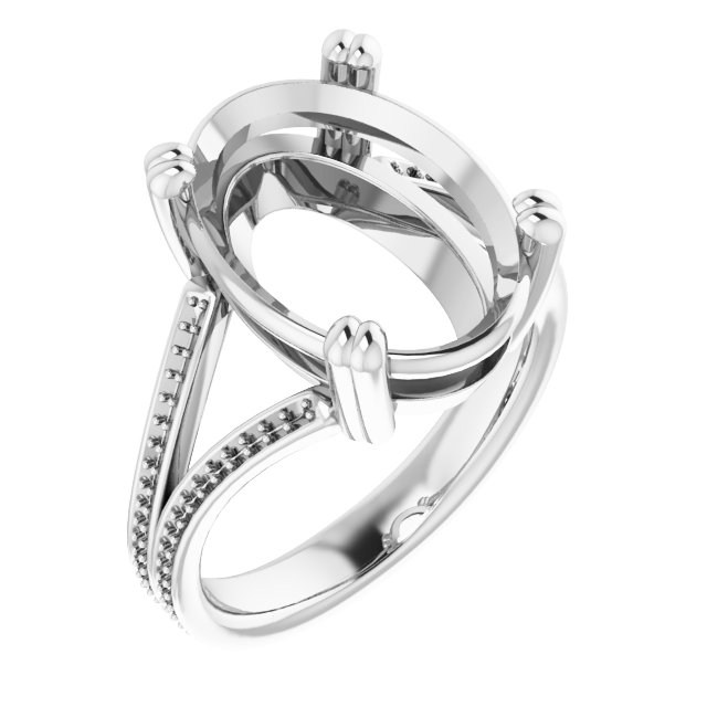 Accented Split Shank Engagement Ring