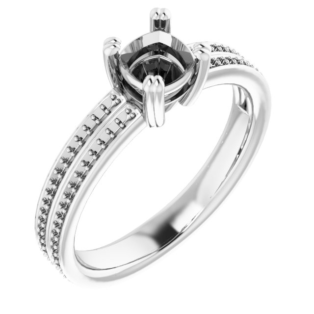 Accented Split Shank Engagement Ring