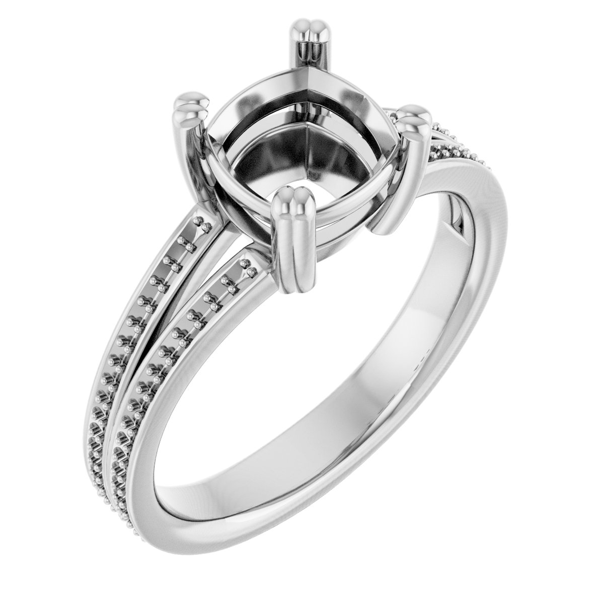 Accented Split Shank Engagement Ring