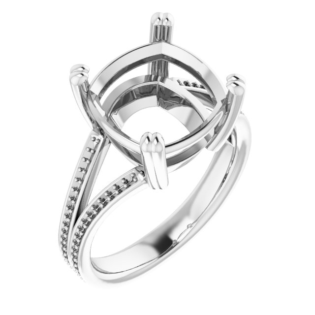 Accented Split Shank Engagement Ring