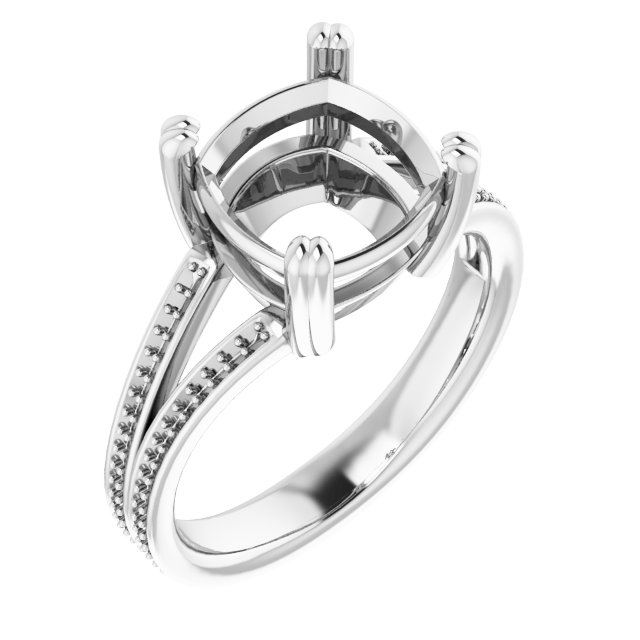 Accented Split Shank Engagement Ring