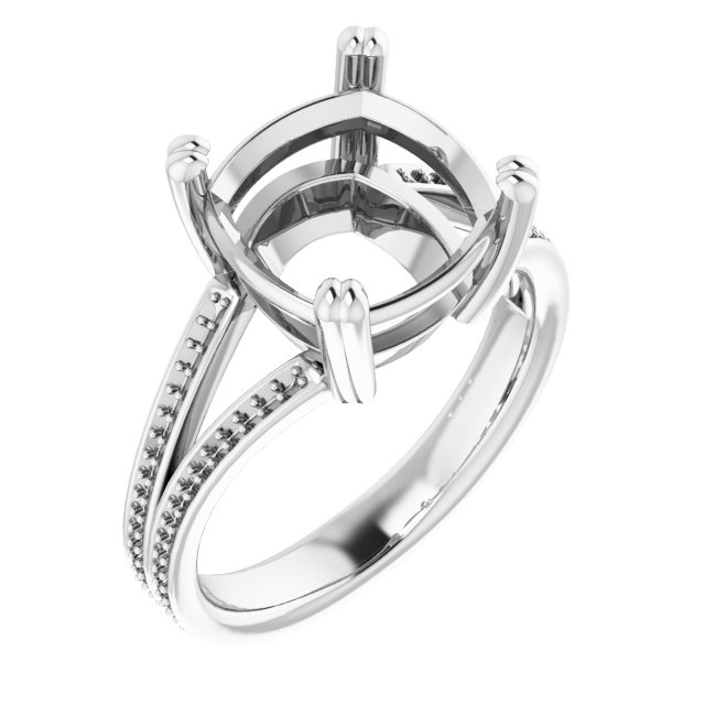 Accented Split Shank Engagement Ring