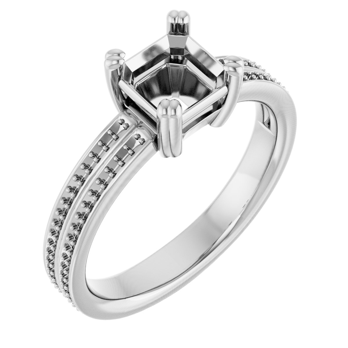 Accented Split Shank Engagement Ring