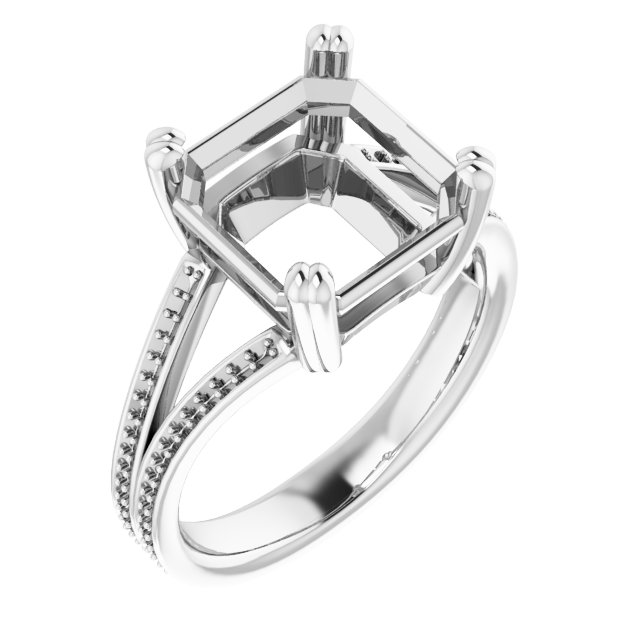 Accented Split Shank Engagement Ring