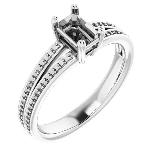 Accented Split Shank Engagement Ring