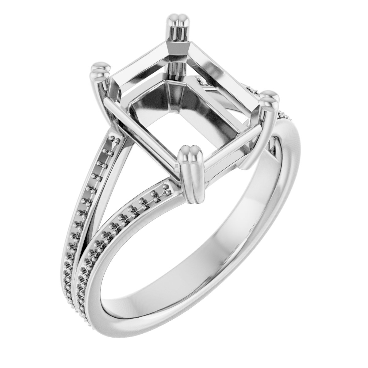 Accented Split Shank Engagement Ring