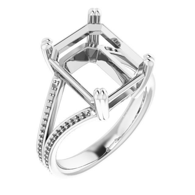 Accented Split Shank Engagement Ring