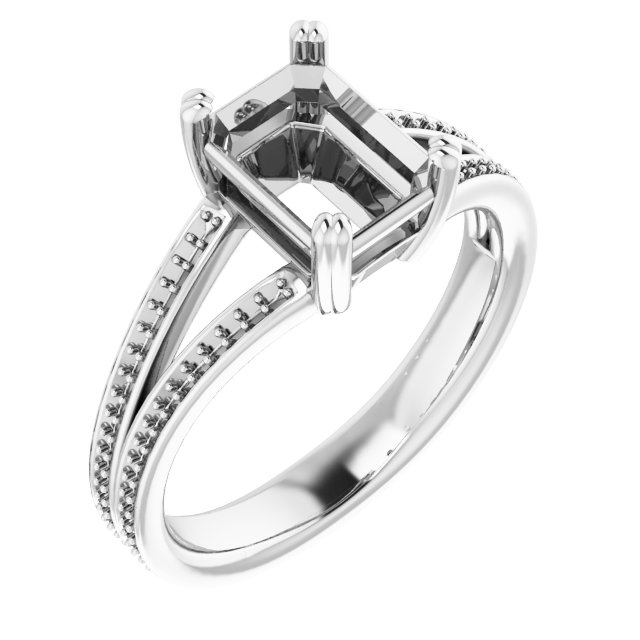 Accented Split Shank Engagement Ring