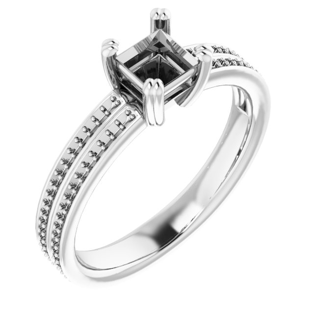 Accented Split Shank Engagement Ring