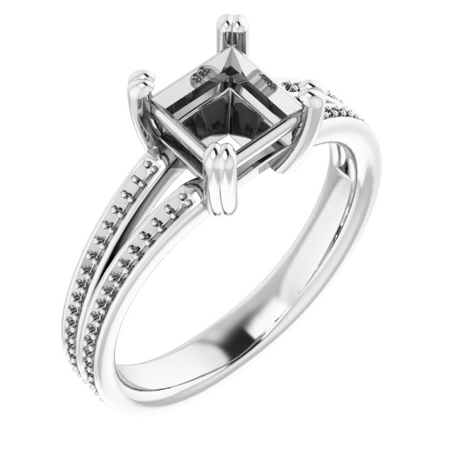 Accented Split Shank Engagement Ring